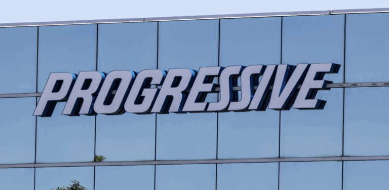 Photo of the Progressive Insurance logo on a commercial building | Daniel Stark Law